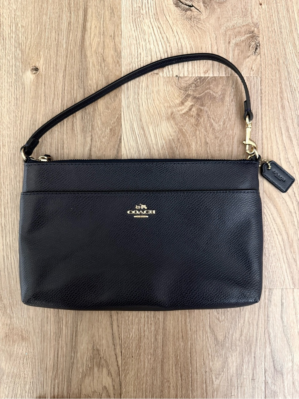 Coach Dark Navy Leather Mini Handbag